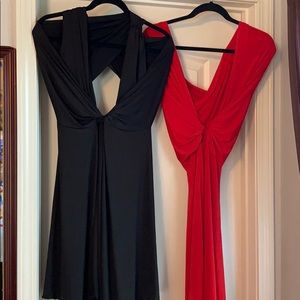 Silk. Knot Front Dress.
